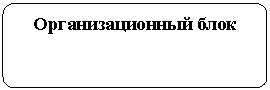 Блок-схема: альтернативный процесс: Организационный блок