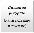 Подпись: Внешние ресурсы
(капитальные и прочие)