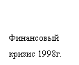 Прямоугольная выноска: Финансовый кризис 1998г.